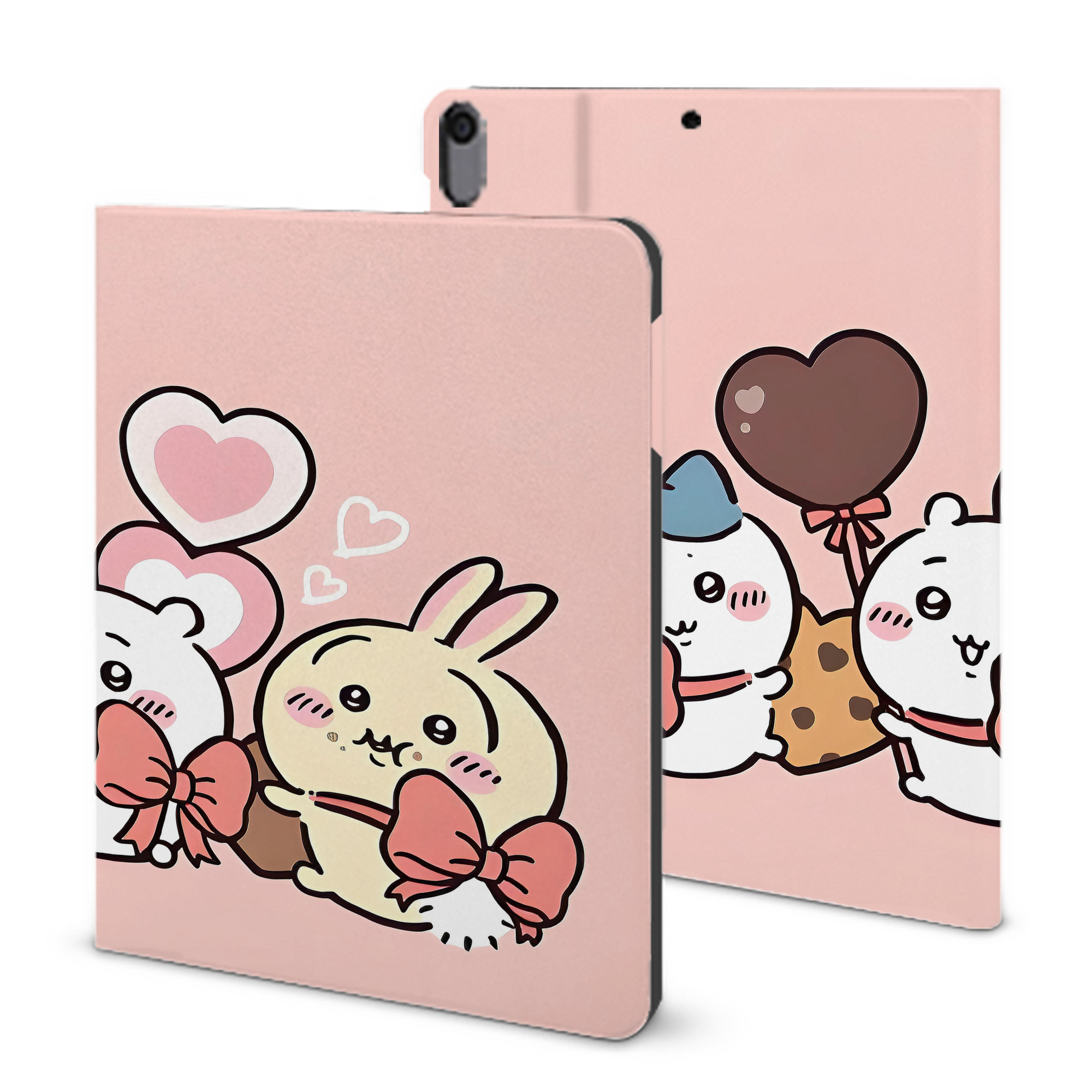 （画像用） ちいかわ Chii-kawa IPad ケース ブック型 PUレザー TPU 耐衝撃 軽量 薄型 ペン収納なし 全面保護 IPad 各モデル対応